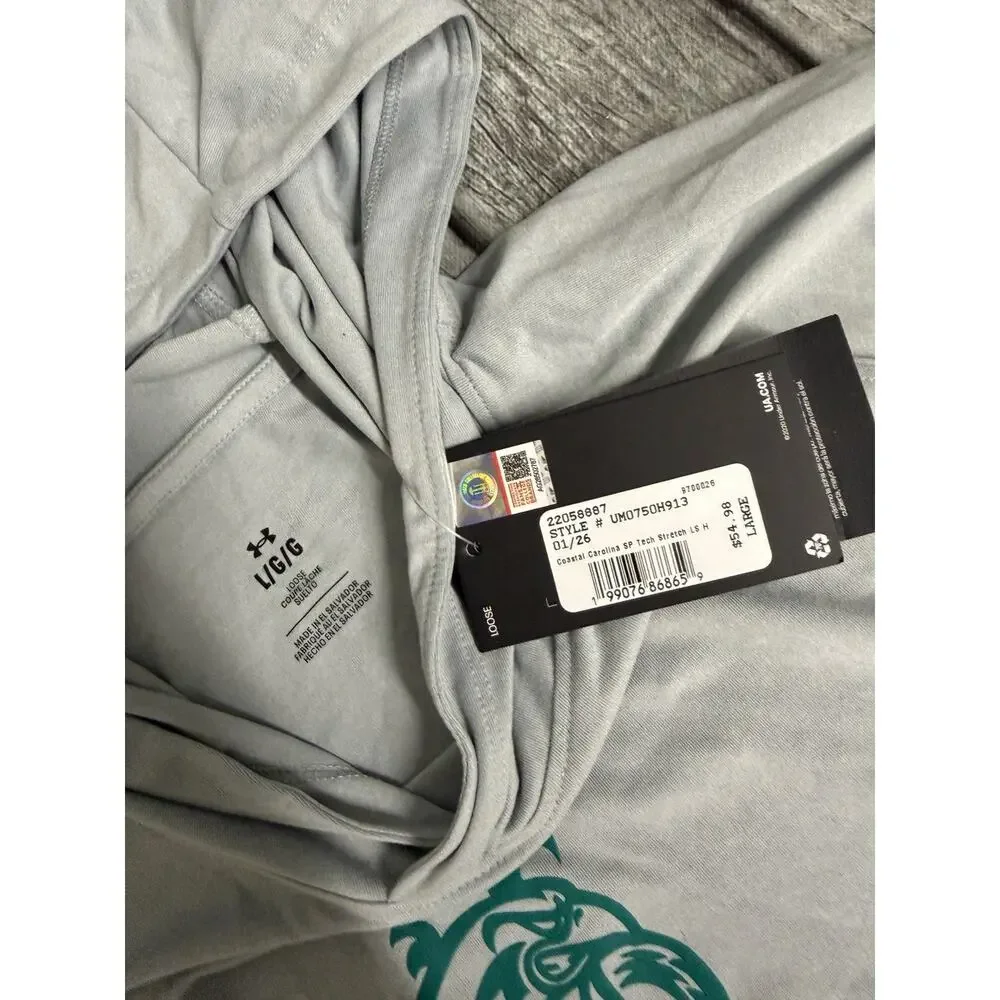 NWT Men’s Under Armour Coastal Carolina Chanticleers LS Performance Hoodie Tee L